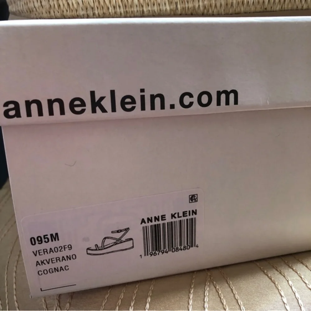 Anne Klein Verano iflex brown‎ beige espadrille wedge Sandals 9.5 New